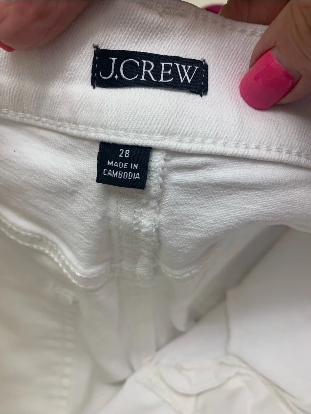 J. Crew White High-Rise Denim Shorts